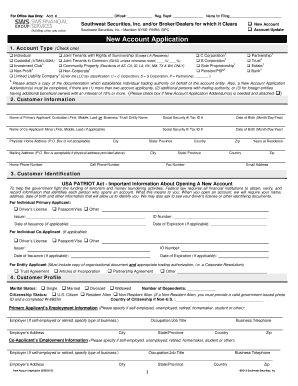 New Account Application