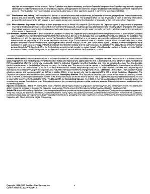 Traditional and SEP IRA Adoption Agreement