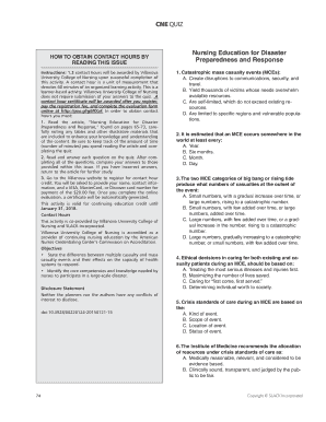 Nursing Education for Disaster Preparedness and Response