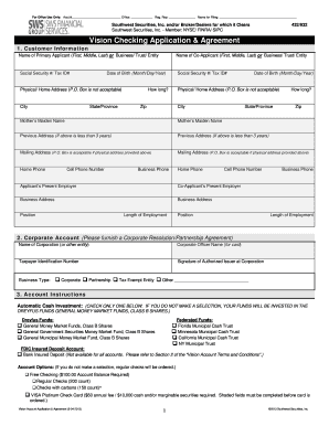 Vision Checking Application & Agreement