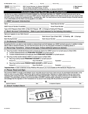 ACH Authorization Form