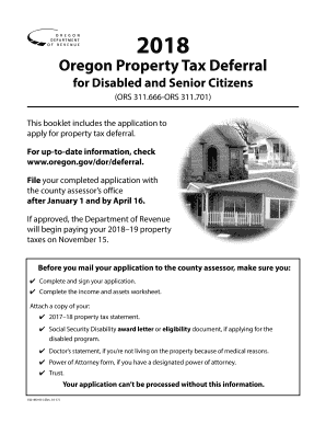 Oregon Property Tax Deferral Application