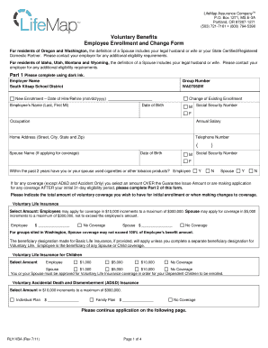 Employee Voluntary Benefits Enrollment Form
