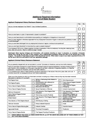 Applicant Background Check Form