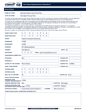 Australian Motor Sport Event Regulations