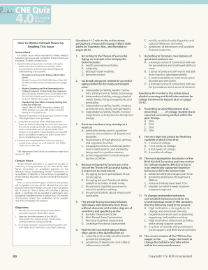 CNE Quiz for Nursing Continuing Education