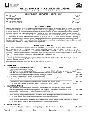 Seller’s Property Condition Disclosure