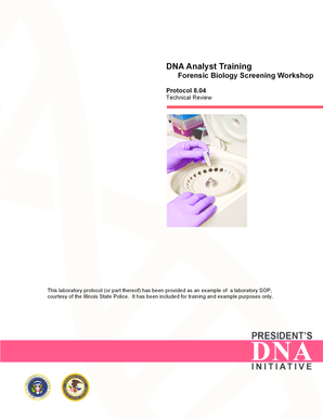 Forensic Biology Technical Proofing Checklist