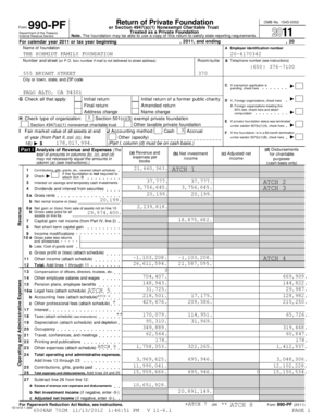 Form 990-PF Private Foundation Tax Return