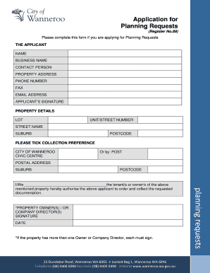 Planning Request Application