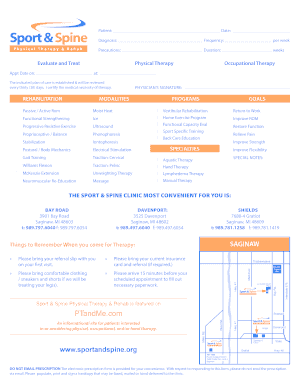 Physical Therapy Plan of Care