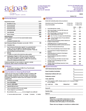 AGPA Membership Renewal Form