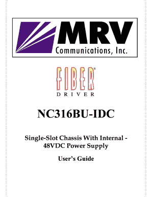 NC316BU-1DC Fiber Driver User Guide