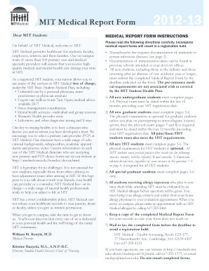 MIT Medical Report Form