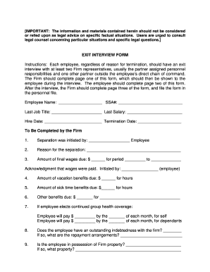 Exit Interview Form