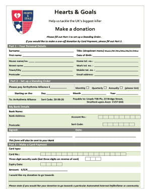 Hearts & Goals Donation Form