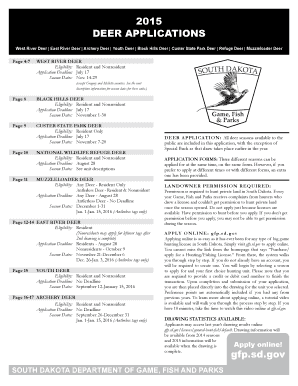 South Dakota Deer Hunting Application