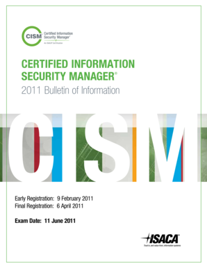 CISM Certification Exam Registration Form