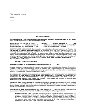 Montana Deed of Trust