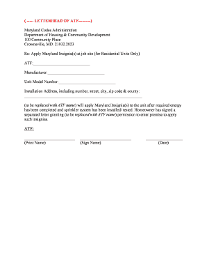 Maryland Insignia Application Form