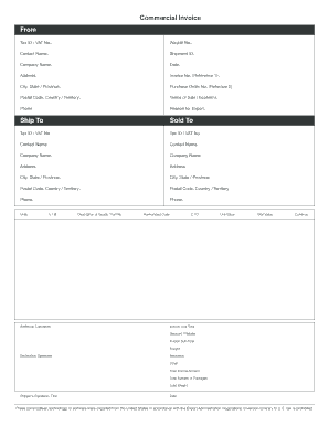Commercial Invoice