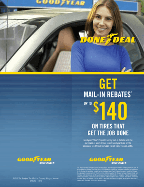 Goodyear Tire Mail-In Rebate Form