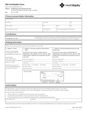 HSA Contribution Form