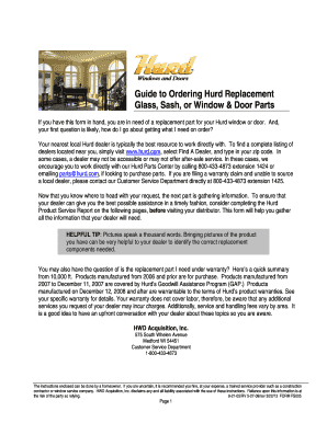 Hurd Replacement Parts Product Service Report