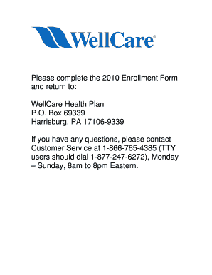 WellCare Medicare Enrollment Form