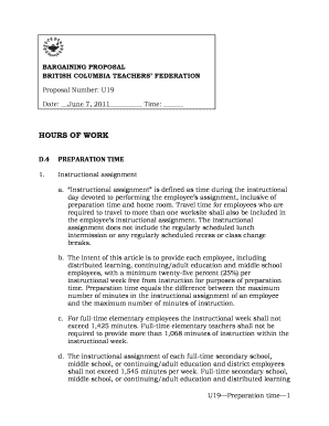 British Columbia Teachers' Federation Bargaining Proposal