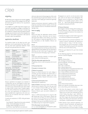CIEE Study Center Program Application