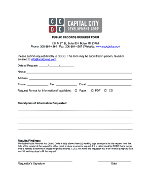 Public Records Request Form
