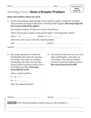 Math Homework Unit 2 Lesson 8