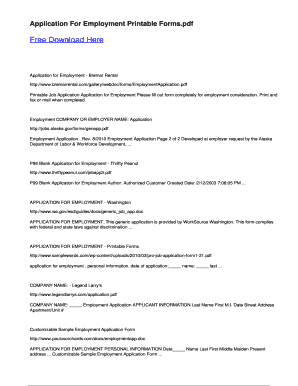 Employment Application Form