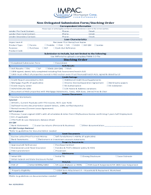 Non-Delegated Submission Form