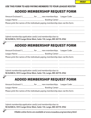 Added Membership Request Form