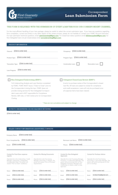 Correspondent Loan Submission Form