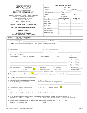 Massachusetts Employer Status Report