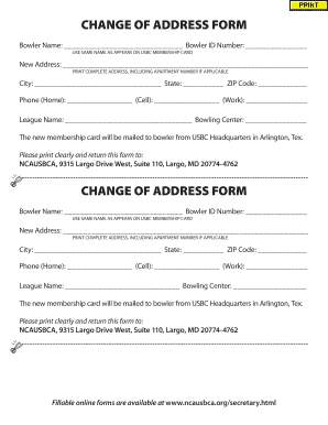 USBC Change of Address Form
