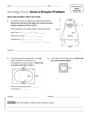 Math Homework Unit 5 Lesson 18