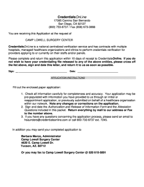 CredentialsOnLine Application