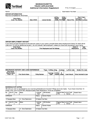 Massachusetts Truck Application
