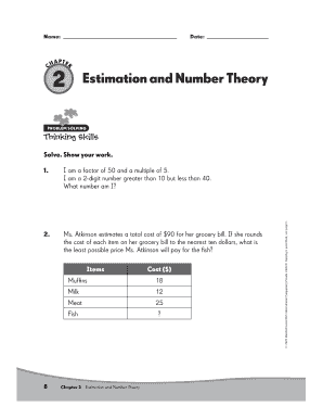 Math Problem Solving Worksheet