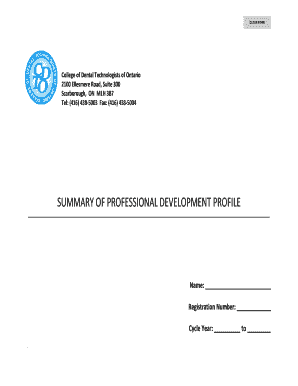 Professional Development Profile Form