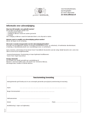 Formulier adreswijziging