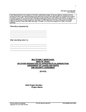 Multifamily Assignment of Leases and Rents