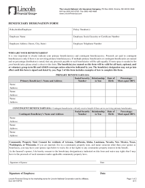 Beneficiary Designation Form