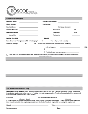 Dealer Reseller Application Form