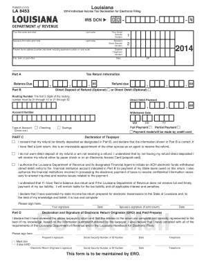 Louisiana Individual Income Tax Declaration