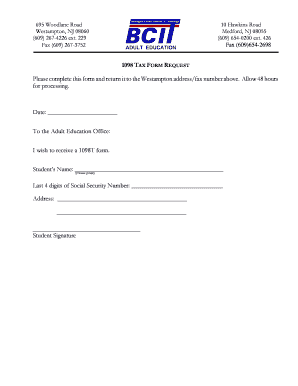 1098T Tax Form Request